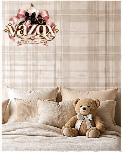 Warm Beige Plaid Wallpaper
