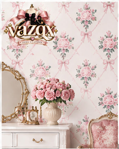 Romantic Rose Bow Wallpaper