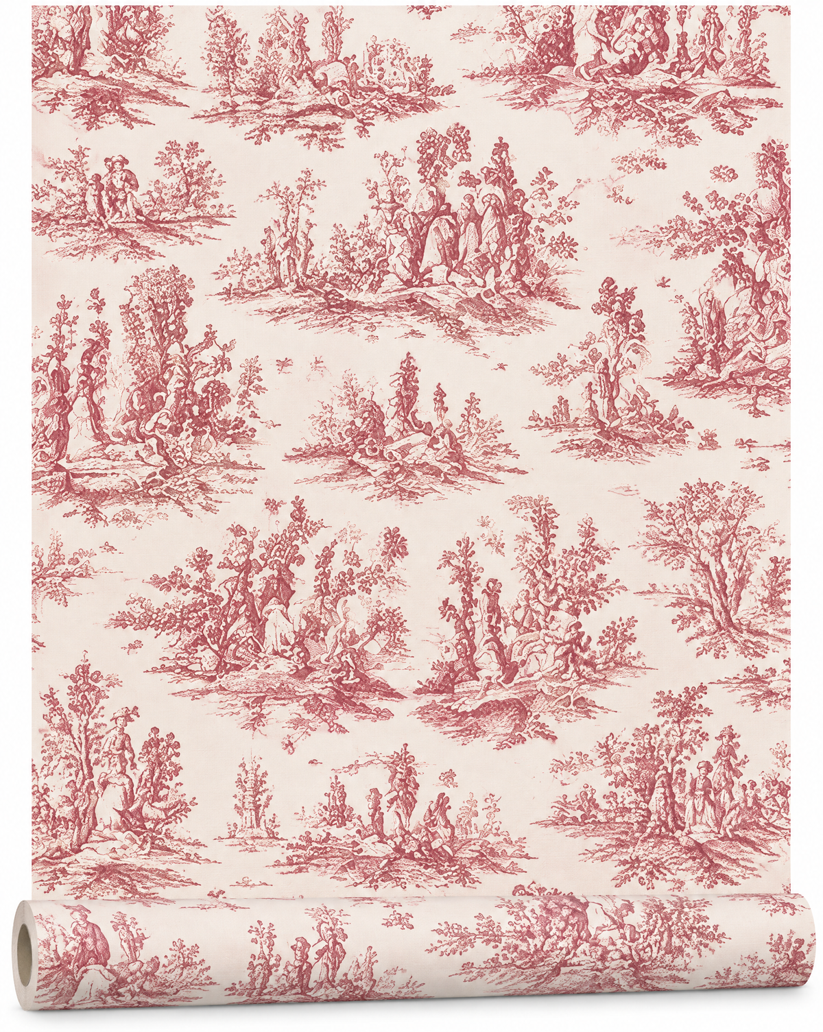 Blue Toile Garden Wallpaper