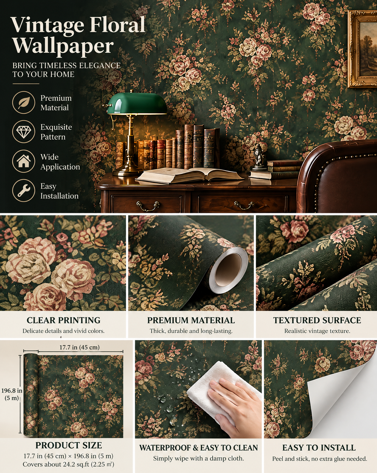 Victorian Garden Floral Wallpaper