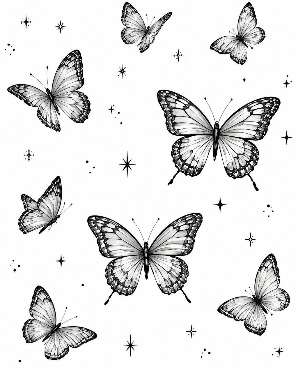 Sketch Butterfly Wallpaper