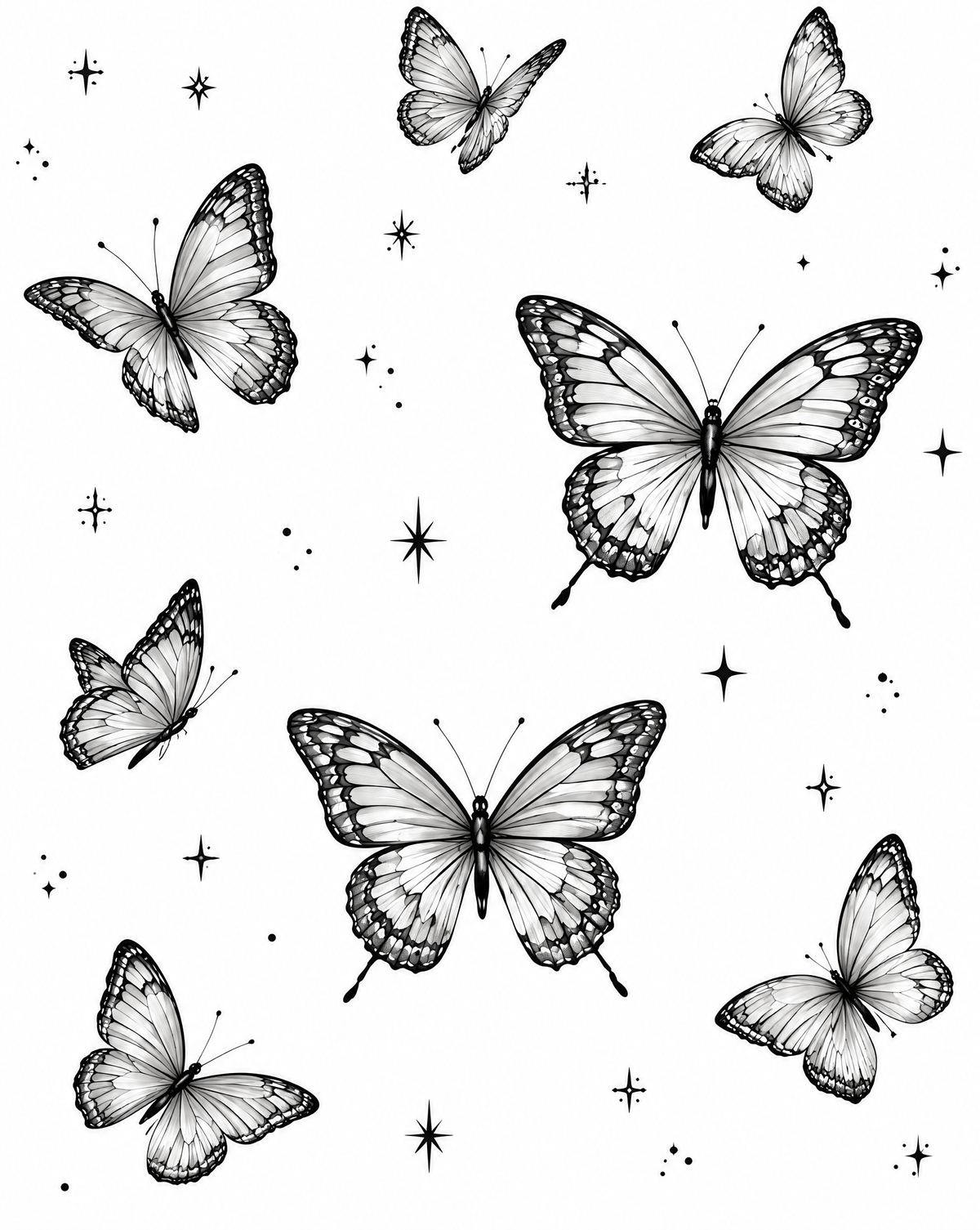 Sketch Butterfly Wallpaper