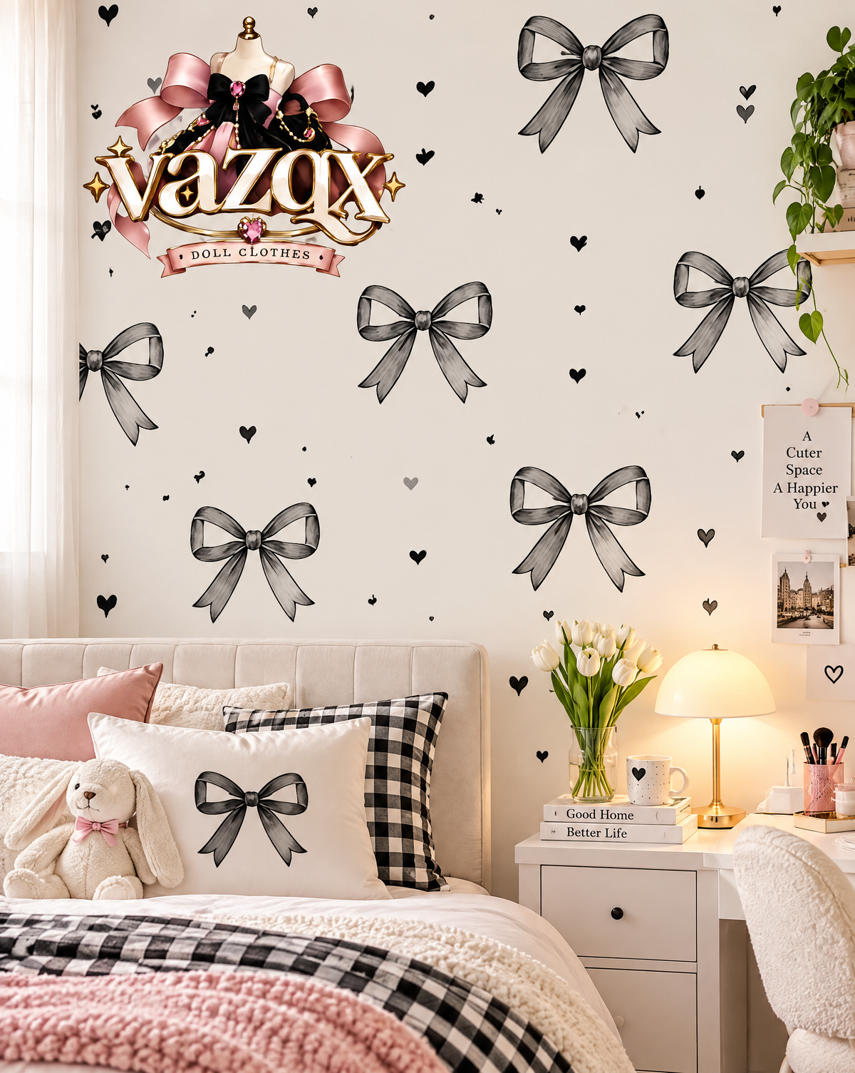 Classic Bow Accent Wallpaper