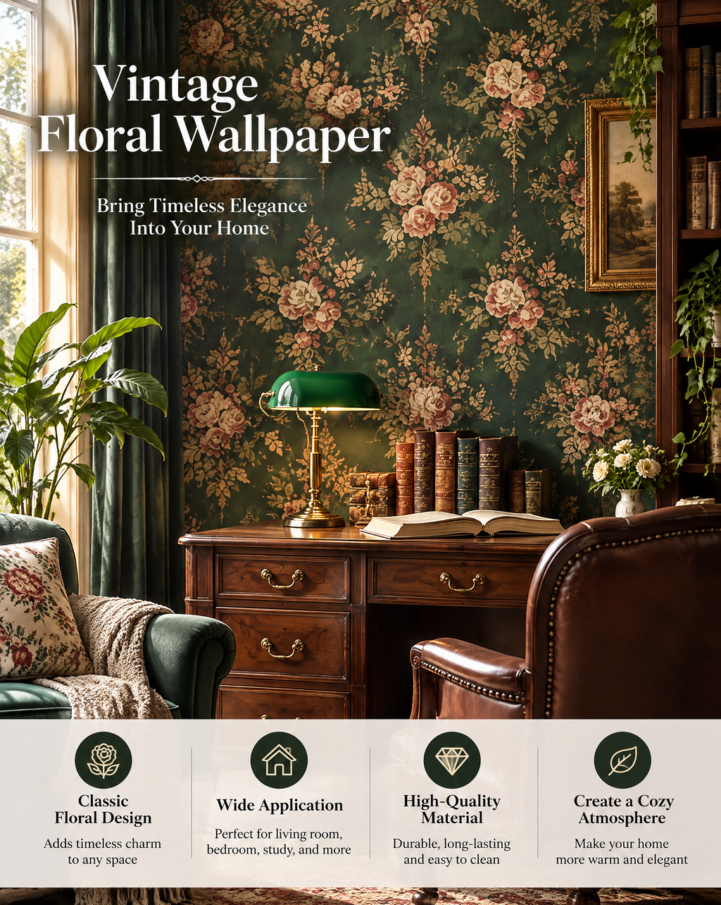Victorian Garden Floral Wallpaper