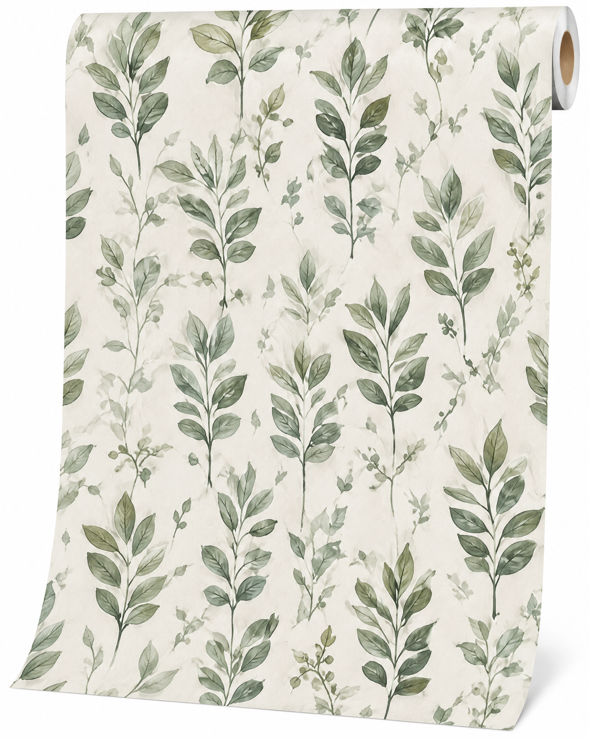 Sage Botanical Leaf Wallpaper