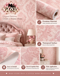 Rose Damask Blush Wallpaper