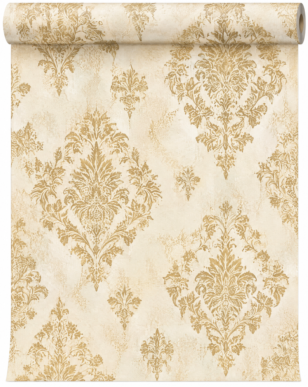 Burgundy Damask Heritage Wallpape