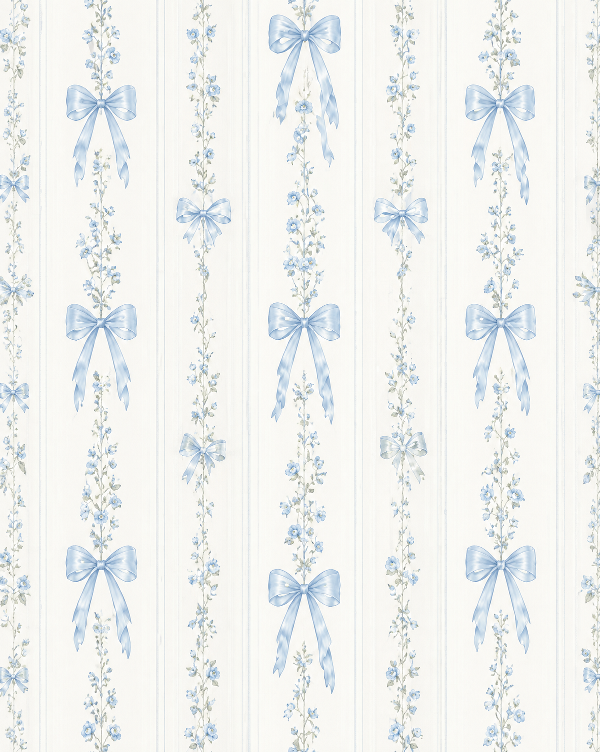 Pink Ribbon Stripe Wallpaper